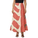 Seamless Strawberry Pattern Vector Tiered Ruffle Maxi Skirt View1