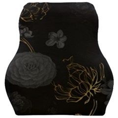 Dark And Gold Flower Patterned Car Seat Velour Cushion  by Grandong