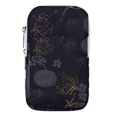 Dark And Gold Flower Patterned Waist Pouch (small) by Grandong