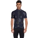 Dark And Gold Flower Patterned Men s Short Sleeve Cycling Jersey View1