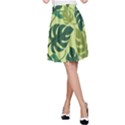 Seamless Pattern Of Monstera Leaves For The Tropical Plant Background A-Line Skirt View1