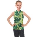 Seamless Pattern Of Monstera Leaves For The Tropical Plant Background Kids  Sleeveless Polo T-Shirt View1