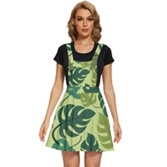 Seamless Pattern Of Monstera Leaves For The Tropical Plant Background Apron Dress by Grandong