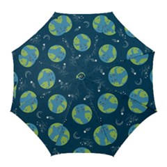 Seamless Pattern Cartoon Earth Planet Golf Umbrellas by Grandong