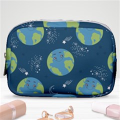 Seamless Pattern Cartoon Earth Planet Make Up Pouch (small) by Grandong