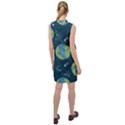 Seamless Pattern Cartoon Earth Planet Sleeveless Shirt Dress View2