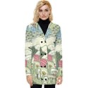 Playful Cactus Desert Landscape Illustrated Seamless Pattern Button Up Hooded Coat  View1