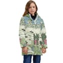 Playful Cactus Desert Landscape Illustrated Seamless Pattern Kids  Hooded Longline Puffer Jacket View1