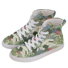 Playful Cactus Desert Landscape Illustrated Seamless Pattern Men s Hi-top Skate Sneakers by Grandong