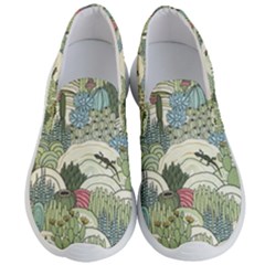 Playful Cactus Desert Landscape Illustrated Seamless Pattern Men s Lightweight Slip Ons by Grandong