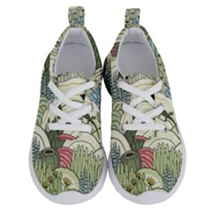 Playful Cactus Desert Landscape Illustrated Seamless Pattern Running Shoes by Grandong