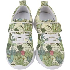 Playful Cactus Desert Landscape Illustrated Seamless Pattern Kids  Velcro Strap Shoes by Grandong