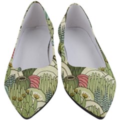 Playful Cactus Desert Landscape Illustrated Seamless Pattern Women s Block Heels  by Grandong