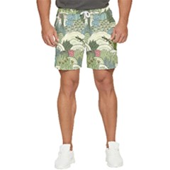 Playful Cactus Desert Landscape Illustrated Seamless Pattern Men s Runner Shorts by Grandong