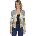 Playful Cactus Desert Landscape Illustrated Seamless Pattern Women s Casual 3/4 Sleeve Spring Jacket View1