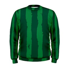 Green Seamless Watermelon Skin Pattern Men s Sweatshirt by Grandong