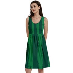 Green Seamless Watermelon Skin Pattern Classic Skater Dress