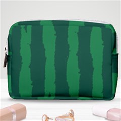 Green Seamless Watermelon Skin Pattern Make Up Pouch (medium) by Grandong