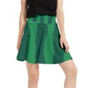 Green Seamless Watermelon Skin Pattern Waistband Skirt View1