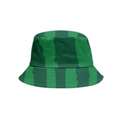 Green Seamless Watermelon Skin Pattern Bucket Hat (kids) by Grandong