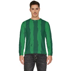 Green Seamless Watermelon Skin Pattern Men s Fleece Sweatshirt by Grandong