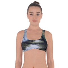 Canvas Oil Painting Two Peacock Got No Strings Sports Bra by Grandong