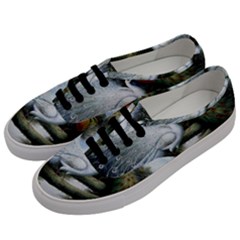 Canvas Oil Painting Two Peacock Men s Classic Low Top Sneakers by Grandong