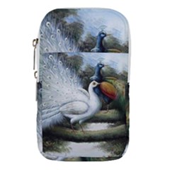 Canvas Oil Painting Two Peacock Waist Pouch (small) by Grandong