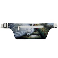 Canvas Oil Painting Two Peacock Active Waist Bag by Grandong