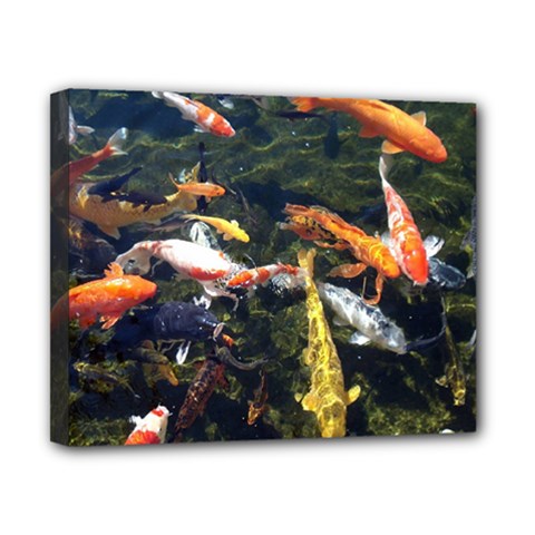 Koi Pond 3d Fish Canvas 10  X 8  (stretched) by Grandong