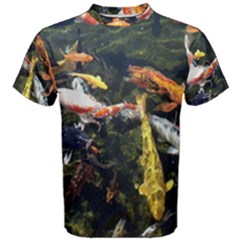 Koi Pond 3d Fish Men s Cotton T-shirt by Grandong