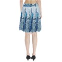 Chinese Style 3d Embossed Blue Peacock Oil Painting Pleated Skirt View2