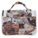 3d Vintage World Map Satchel Handbag View3