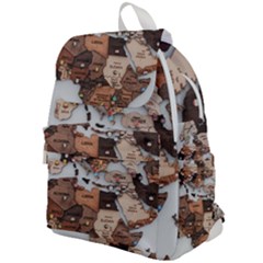 3d Vintage World Map Top Flap Backpack by Grandong