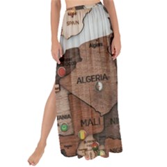 3d Vintage World Map Maxi Chiffon Tie-up Sarong by Grandong