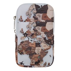 3d Vintage World Map Waist Pouch (small) by Grandong