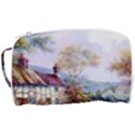 Colorful Cottage River Colorful House Landscape Garden Beautiful Painting Toiletries Pouch View3