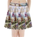 Colorful Cottage River Colorful House Landscape Garden Beautiful Painting Pleated Mini Skirt View1