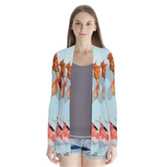 Koi Fish Drape Collar Cardigan by Grandong