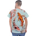 Koi Fish Men s V-Neck Scrub Top View2