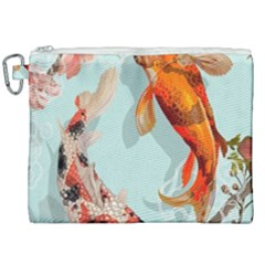 Koi Fish Canvas Cosmetic Bag (xxl) by Grandong