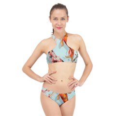 Koi Fish High Neck Bikini Set by Grandong