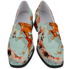 Koi Fish Women s Chunky Heel Loafers by Grandong