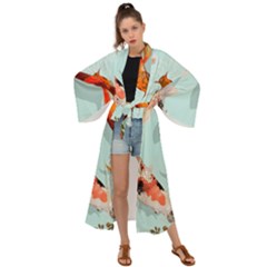 Koi Fish Maxi Kimono