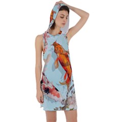 Koi Fish Racer Back Hoodie Dress by Grandong