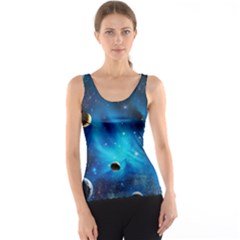 3d Universe Space Star Planet Women s Basic Tank Top by Grandong