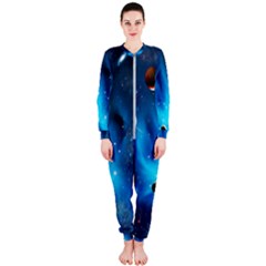 3d Universe Space Star Planet Onepiece Jumpsuit (ladies) by Grandong