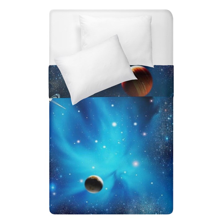 3d Universe Space Star Planet Duvet Cover Double Side (Single Size)