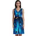 3d Universe Space Star Planet Sleeveless Dress With Pocket View1