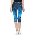 3d Universe Space Star Planet Inside Out Lightweight Velour Capri Leggings  View1